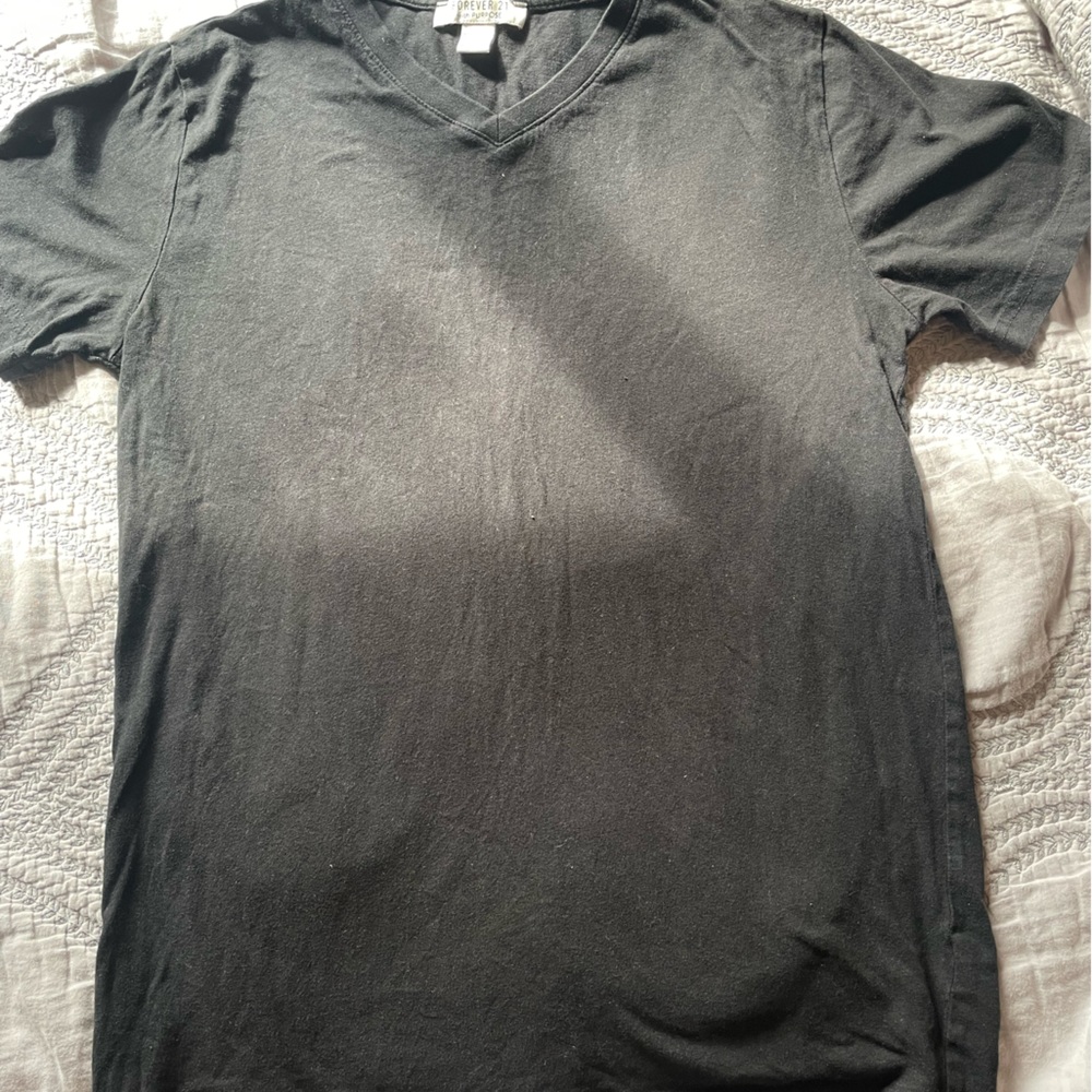 black blouse, v neck